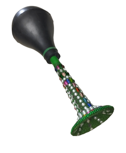 Trompeta de bombilla recta de 12 pulgadas de latón antiguo con diseño único Fabricante indio Exportación BB Tono Trompeta de superficie de cobre - Product Image 6