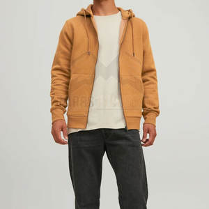 เสื้อกันหนาวสวมหัวมีฮู้ดสำหรับผู้ชายผ้าคอตตอนพิมพ์ลายสีพื้นปรับแต่งโลโก้ได้ใส่สบายสำหรับฤดูหนาว - Product Image 3