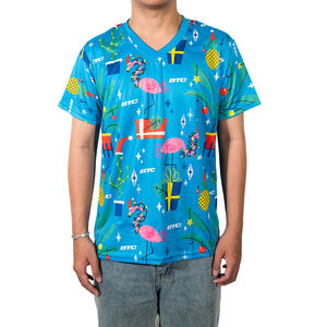 T-shirts pour hommes de haute qualité, formels, solides, logo imprimé personnalisé, séchage rapide, manches courtes, élasthanne/polyester - Product Image 3