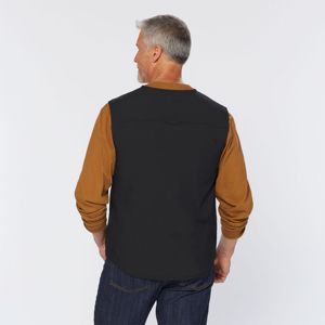 Chaleco de trabajo personalizado OEM para hombre, tela de lona de poliéster/algodón, cierre de cremallera, bolsillo frontal para verano, ropa de construcción - Product Image 3