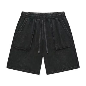 Shorts décontractés en molleton français pour hommes, vente en gros en ligne 2026, 100% coton, cordon de serrage, shorts de sport pour hommes, shorts d'été délavés à l'acide pour hommes - Product Image 4
