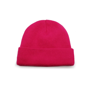Bonnet personnalisé de haute qualité en acrylique doublé rose unisexe réglable pour enfants avec logo brodé - Product Image 5