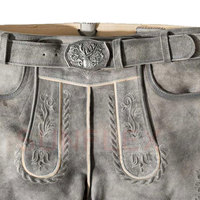 Shorts décontractés mi-taille en daim de chèvre, coupe-vent et séchage rapide, motif uni, fabrication pakistanaise, qualité supérieure, style Lederhosen bavarois, OEM