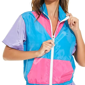 Veste et short coupe-vent personnalisés, veste et short coupe-vent à la mode, nouveau style, survêtements coupe-vent pour femmes - Product Image 4