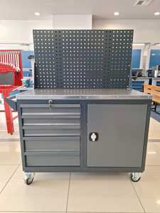 Panel perforado Taller Garaje Gabinete de herramientas de metal/Carro de herramientas con cajones para trabajo pesado - Product Image 5