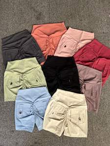 กางเกงขาสั้นเอวสูงสำหรับผู้หญิงระบายอากาศได้ดีกางเกงขาสั้นผ้าโยคะสำหรับออกกำลังกาย - Product Image 2