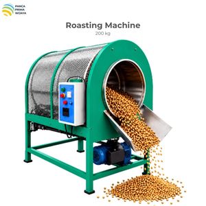 Machine à torréfier au gaz de haute qualité 200 kg en acier inoxydable, torréfacteur automatique de noix, de café et de céréales avec contrôle numérique - Product Image 1