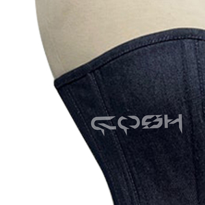 ชุดรัดตัวผ้ายีนส์สีน้ำเงินโครงเหล็ก overbust - Product Image 4