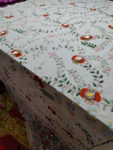 Best Quality Handmade Embroidered Lace <b>Fabric</b> From India Heavy Work - Product Image 3