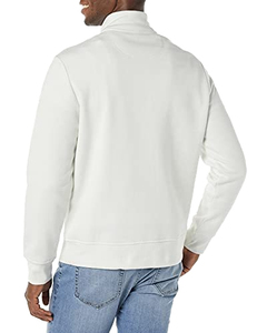 เสื้อฮู้ดฟลีซผู้ชายแบบซิปครึ่งตัวสำหรับฤดูหนาว ออกแบบ OEM ตามสั่ง พร้อมโลโก้สั่งทำ ระบายอากาศได้ดี กันน้ำ ผลิตตามสั่ง ขายส่งคุณภาพสูง - Product Image 4