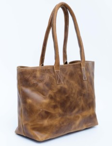 Sac fourre-tout en cuir véritable unisexe classique avec fermeture à glissière sac à main de style décontracté avec deux poignées pour les achats des femmes et des hommes - Product Image 2