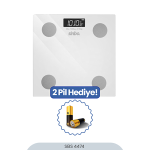 Balance connectée SBS-4474 26x26 CM pour l'analyse de la composition corporelle (graisse, eau, masse musculaire) avec Bluetooth - Product Image 1