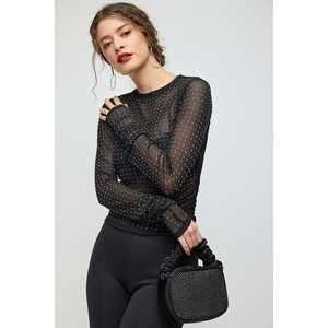 Blusa de Tul sin Forro con Adornos de Piedras - Product Image 2