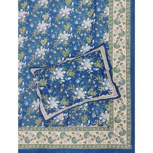 Classic Floral Pattern Percale Cotton King-Size Double Bedsheet Pillow Covers 100% Cotton 3-Piece Set for Home Use <b>Comforters</b> - Product Image 1