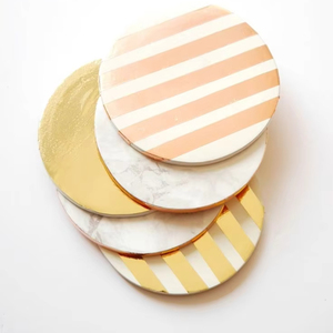 CLUB diseño único posavasos de resina epoxi de madera para café té bebida madera personalizar cuadrado redondo taza de té - Product Image 1