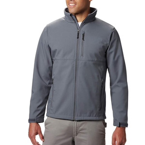 Veste coupe-vent en nylon à fermeture éclair intégrale avec logo personnalisé bon marché pour hommes Bleu - Product Image 4