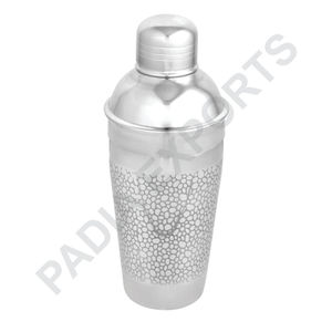 Stainless Steel Belly <b>Cocktail</b> Shaker Metal Bar Accessories <b>Cocktail</b> Shaker with <b>Printed</b> Design Silver Color at Wholesale Price - Product Image 1