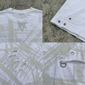 เสื้อยืดลายพิมพ์ DTF แบบย้อมสีเอซิดสั่งทำพิเศษ ผ้าฝ้าย 100% ทรงบ็อกซี่ ยูนิเซ็กส์ 240gsm สไตล์วินเทจ ฮิปฮอป แม็กลิเอตต์ นูทร์ ปรับแต่งได้ - Product Image 3