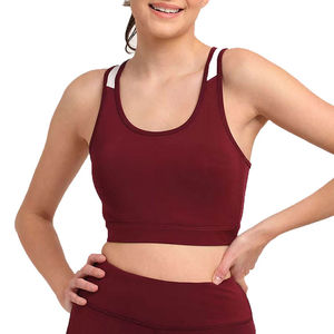 Sujetador deportivo de alta elasticidad, parte superior transpirable, Fitness, mujer, acolchado para correr, Yoga, gimnasio, sujetador corto sin costuras, Sujetador deportivo degradado - Product Image 1