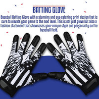 Gants de baseball à doigts entiers en cuir avec fermeture auto-agrippante antidérapants pour droitier toutes saisons pour hommes