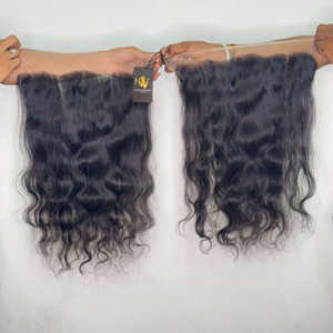 Natural hairline 13x6 13x4 frontal <b>lace</b> <b>closure</b> with Hair bundles, high quality Indian Temple virgin human hair Suppliers - Product Image 1