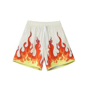 Pantalones cortos de malla informales de secado rápido para hombre Flame Sports, antiarrugas, transpirables, impermeables, patrón sólido, servicio OEM ecológico - Product Image 5