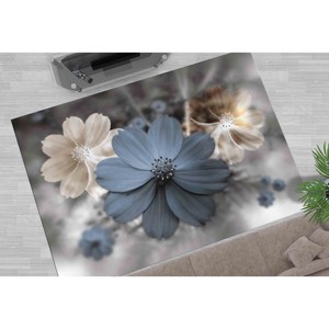 Tapis floral : design moderne aux motifs végétaux, tapis d'appoint botanique, tapis en chenille - Product Image 3