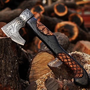 Industrial Grade Outdoor Camping <b>Axe</b> with High Carbon Steel Head and Wooden Handle for Cutting down Trees and <b>Wood</b> - Product Image 2