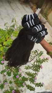 Machine double trame indienne Extension de cheveux bruts d'Inde. Cheveux Remy de qualité supérieure à donneur unique en vente - Product Image 5