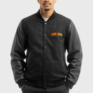 Chaqueta universitaria con logotipo de tamaño personalizado con parches de chenilla bordados chaquetas bomber con letras de béisbol de vuelo - Product Image 1