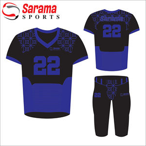 Tenue d'entraînement de football américain personnalisable pour hommes adultes, kit uniforme 100 % polyester 460g, emplacements pour logos avant et arrière, service OEM - Product Image 2