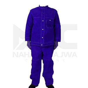 Vestes de soudage Offre Spéciale Vêtements de sécurité en cuir de vache fendu Combinaison de soudage résistante à la chaleur résistante aux flammes et combinaisons pour le corps. - Product Image 5