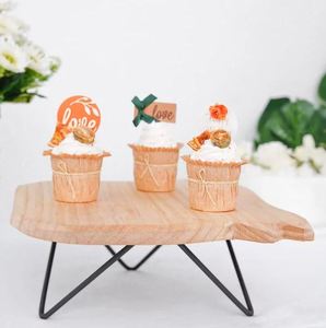 Creative natural wooden <b>cake</b> stand <b>server</b> display for wedding home hotel restaurant birthday party event decoration equipment - Product Image 3