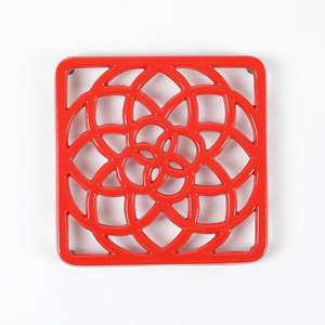 Metal Hot Pot Stand Iron Hot Pot Holder Cast Iron <b>Trivet</b> Hot Plate Holder with Vine Pattern Vintage <b>Kitchen</b> - Product Image 2