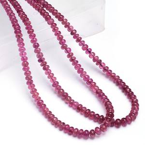 Cuentas Redondas Lisas de Turmalina Rosa AAA+ de 4mm-5mm, Turmalina Rubelita Natural, Piedras Preciosas Sueltas para la Fabricación de Joyas - Product Image 3