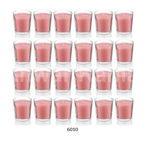 เทียนแบบเติมด้วยแก้วใสสีชมพูสำหรับใช้ในงานแต่งงานงานวันเกิดงานปาร์ตี้เหมาะสำหรับทำสปาอโรมาเธอราพี - Product Image 1