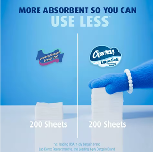Nouveau papier toilette 100% qualité pulpe de cellulose, ultra doux au toucher, 30 méga rouleaux familiaux (153 rouleaux standard) pour les acheteurs en gros - Product Image 4