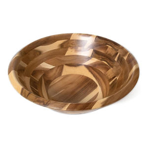 Eco-Friendly Acacia <b>Wood</b> <b>Salad</b> <b>Bowl</b> Custom Logo Wholesale Dinnerware Wooden <b>Bowls</b> for Kids Adults Perfect for Dining and Serving - Product Image 2