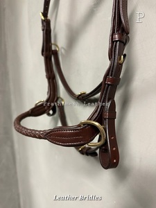 Brida de caballo de cuero Premium Estilos ingleses occidentales personalizados Brida de equitación de cuero genuino Proveedor al por mayor tendencia 2025 - Product Image 2