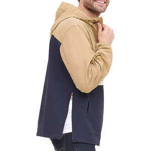 Chaqueta deportiva de invierno impermeable ligera para hombre 2023, diseño de bloque de Color Norte estampado personalizado, cierre de cremallera, tejido OEM - Product Image 3