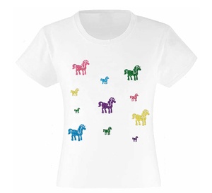 T-shirt de mode pour jeunes filles, vêtements équestres, t-shirts d'équitation avec votre nom - Product Image 1