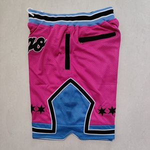 2024 verano alta calidad Vintage Retro cintura elástica doble malla bordado hombres Don Nbaing pantalones cortos de baloncesto con bolsillos con cremallera - Product Image 3