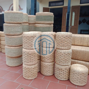 โต๊ะกาแฟสานมือจากผักตบชวาธรรมชาติและหญ้าทะเล เป็นมิตรกับสิ่งแวดล้อม ยั่งยืน ดีไซน์เรียบง่าย สำหรับขายส่ง - Product Image 4