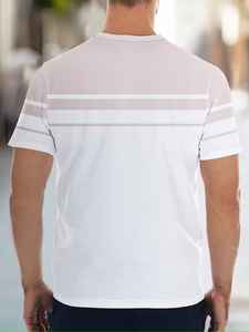 Camiseta Casual de Estilo Premium al por Mayor para Hombre, Corte Regular, Camiseta con Estampado Personalizado, Camiseta Moderna para Exteriores, Logotipo Personalizado, 100% Algodón - Product Image 2