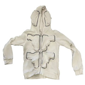 Sudadera con capucha personalizada de alta calidad con suéter de diamantes de imitación transpirable 100% algodón Sudadera con capucha de diamantes de imitación - Product Image 6