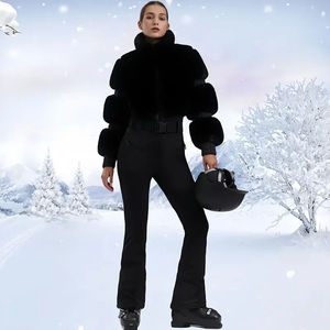 Unisex Slim <b>Thermal</b> 1PS Ski Suit Windproof Waterproof Zipper Plus Size Outdoor Sports Hoodie & Snowboard Winter Set - Product Image 1