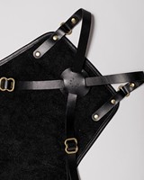 Tablier en cuir de protection, tablier résistant au feu de qualité supérieure, cuir véritable, réglable, tablier en cuir pour barbier
