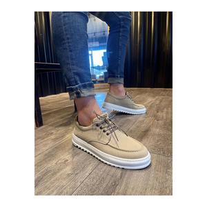 Chaussures Casual pour Homme T12 Daim Vison Talons Bas 100% Coton Marron - Product Image 3