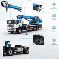 Camion grue Dongfeng 8x4 avec cabine de commande, grue à flèche droite pour travaux de levage en construction
