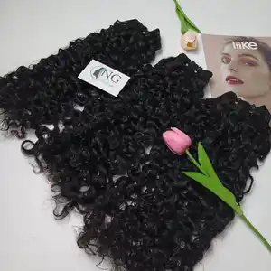 High quality 100% Human Hair Burmese Curly Weft hair extension Wholesale Raw Wave Hair Vendors in Vietnam